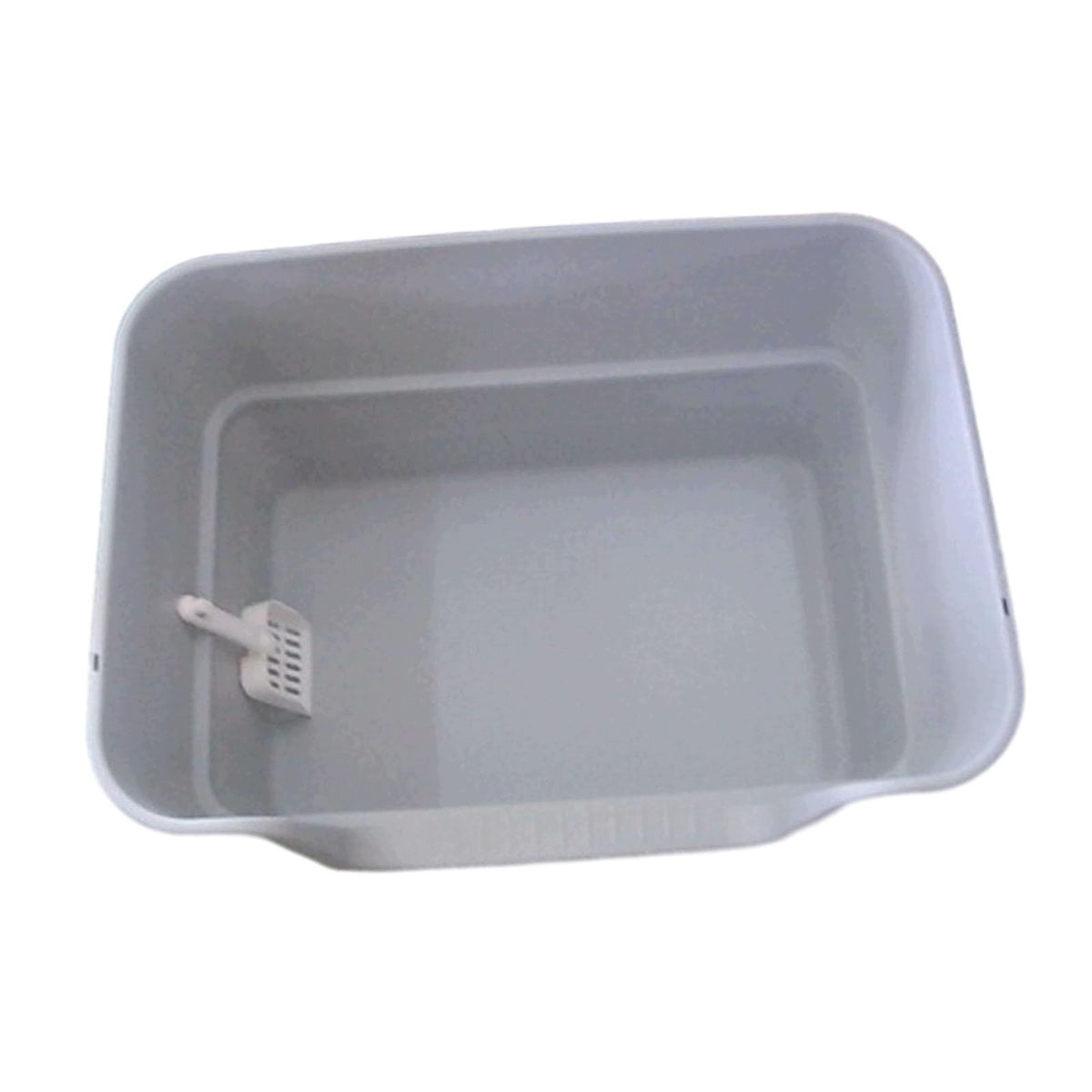 Open Litter Box Cats Sandbox Portable Cat Litter Basin Kitty Litter Gray