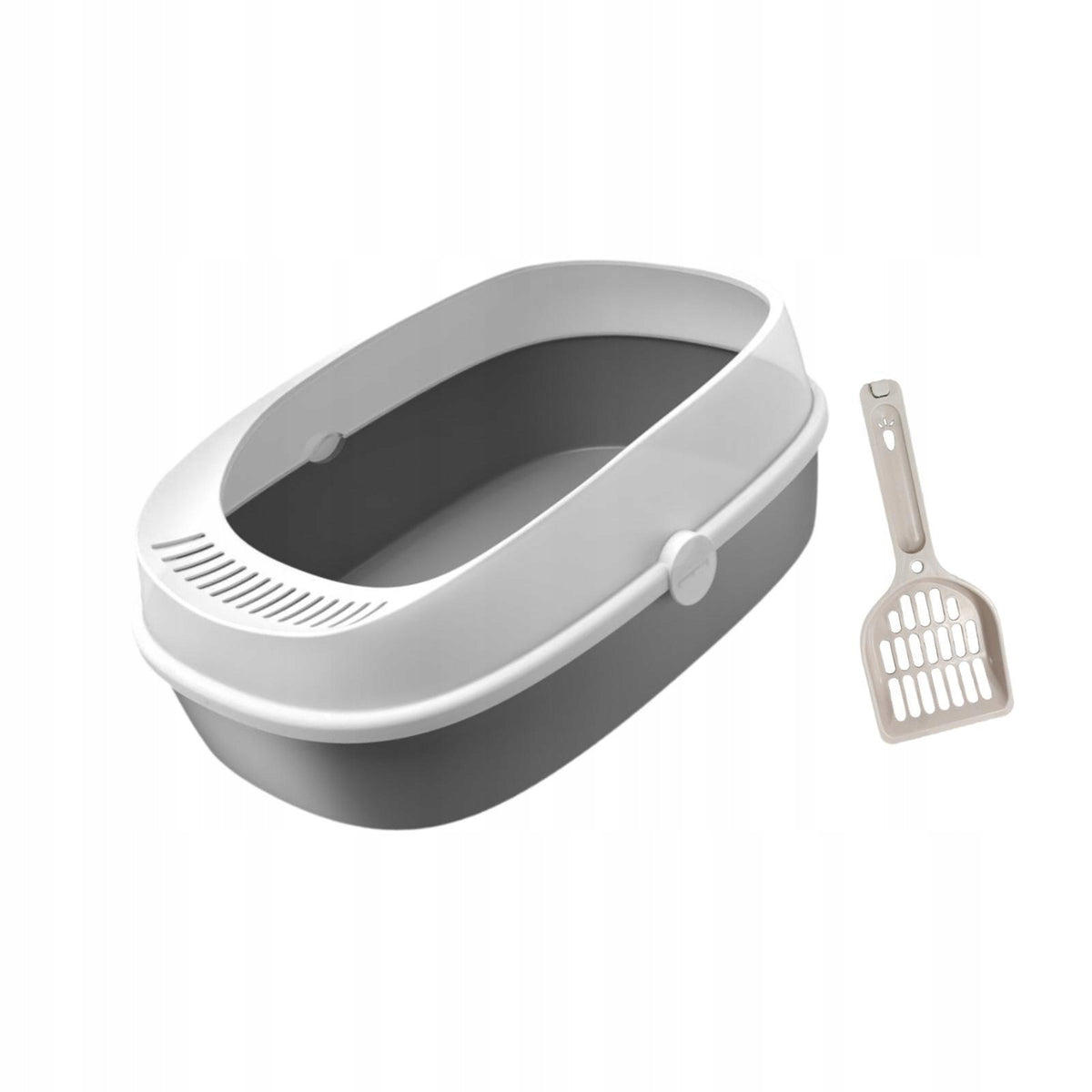 Open Litter Box Splashproof Cat Litter Container Semi 42 cmx29 cmx16 cm