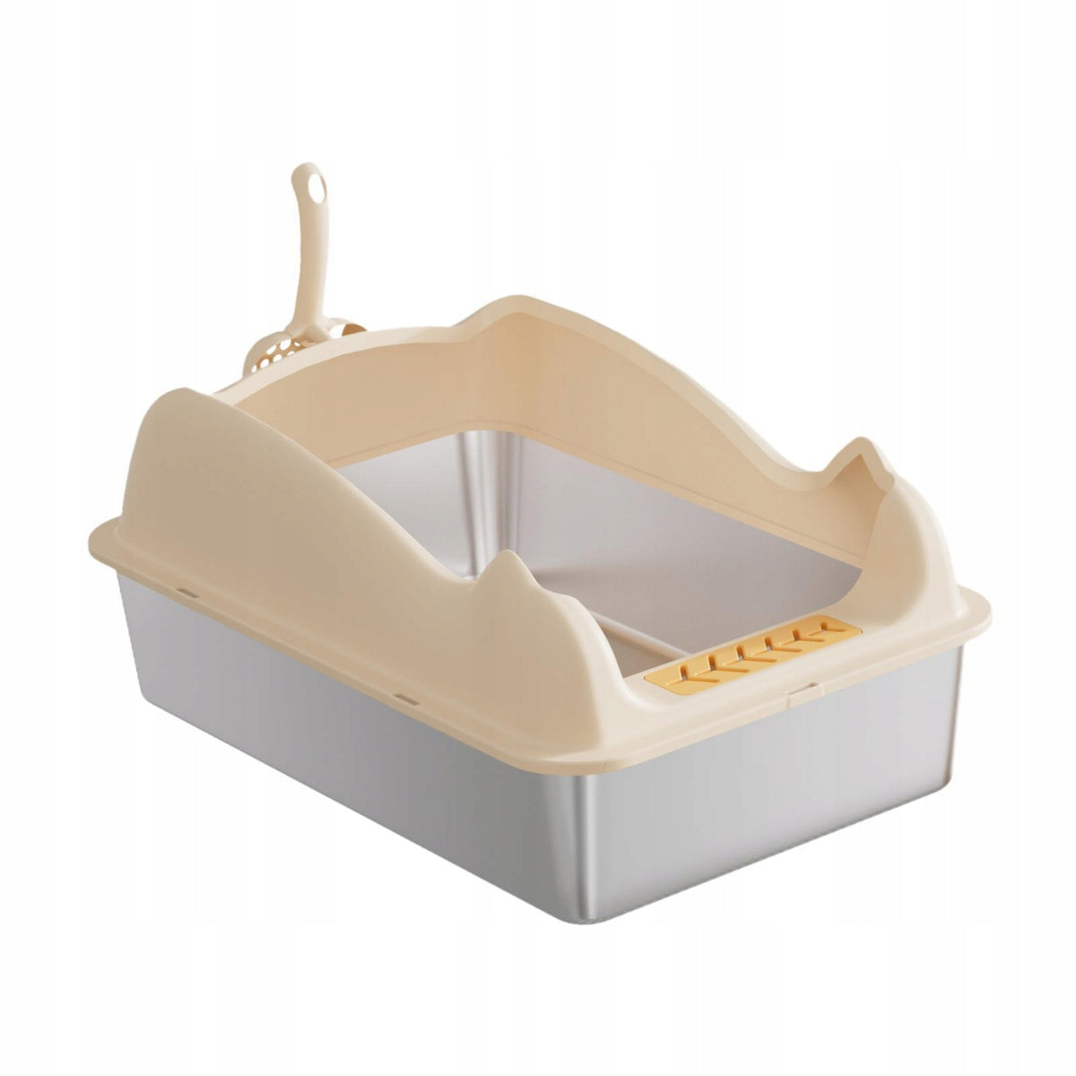 Open Litter Box Splashproof Easy to Clean Cat Sand Basin Kitten Khaki Manufacturer code 15464079292