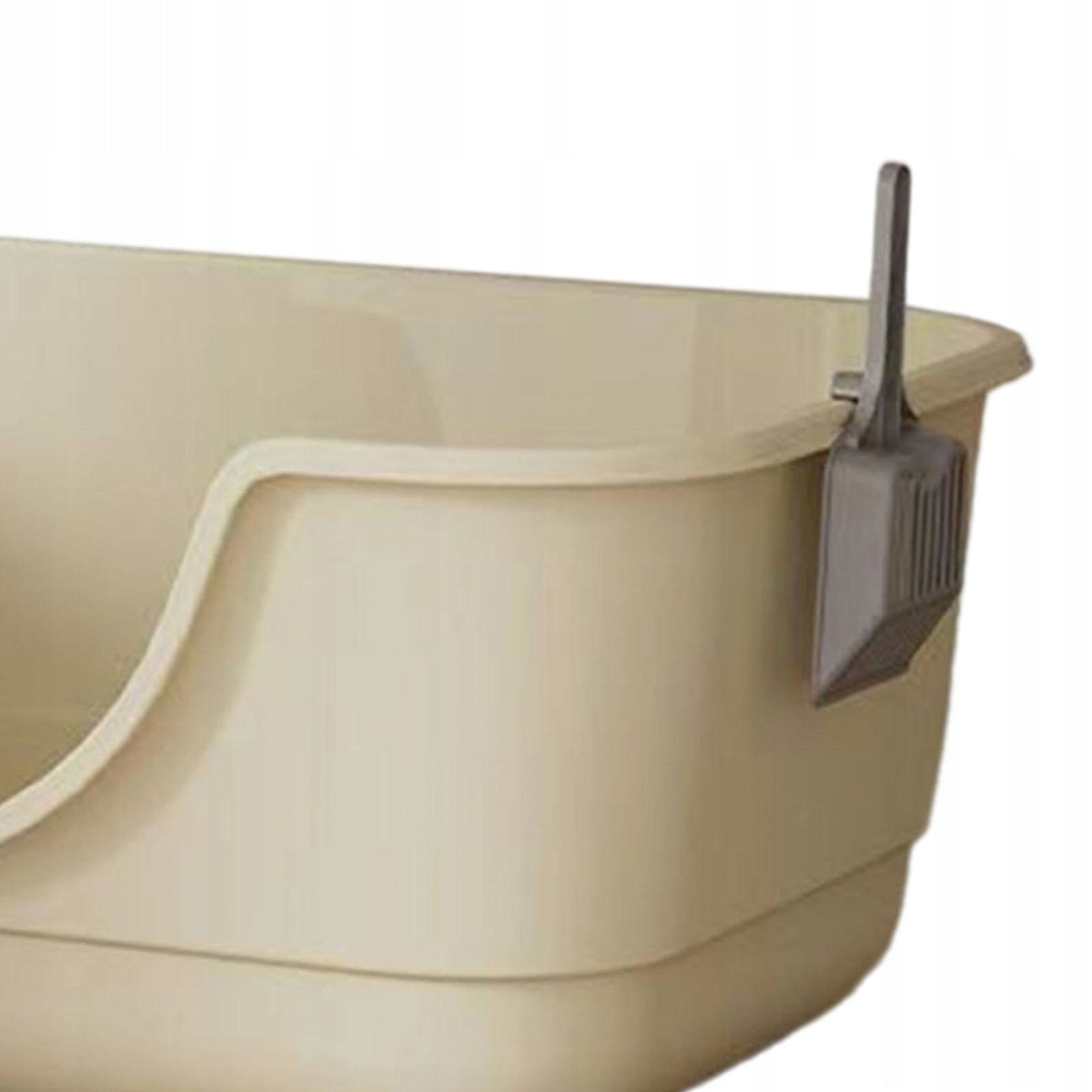 Open Litter Box for Indoor Cats Anti Splashing Cat Sand Basin White Packaging status original