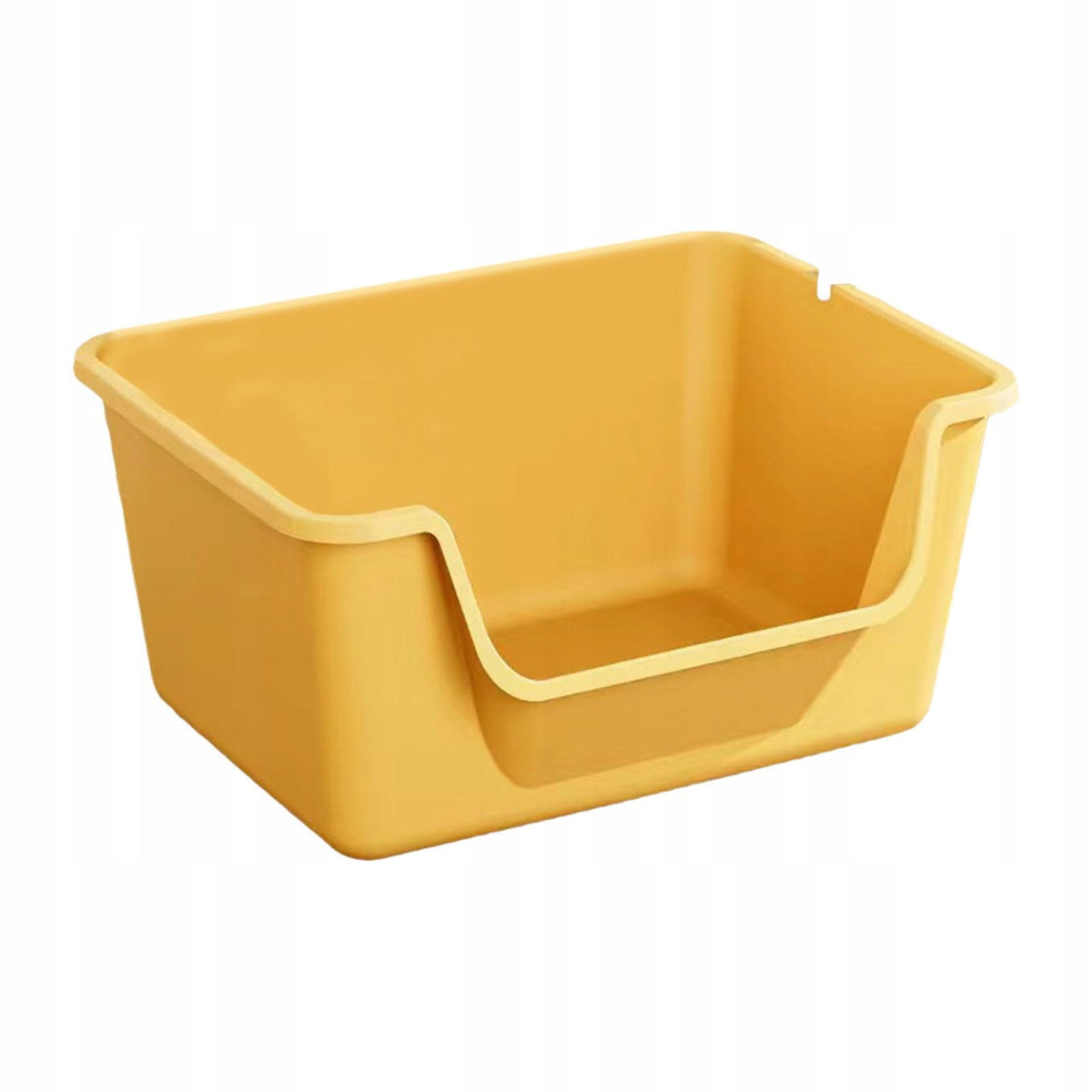 Open Litter Box for Indoor Cats Cat Sandbox Easy to Clean orange