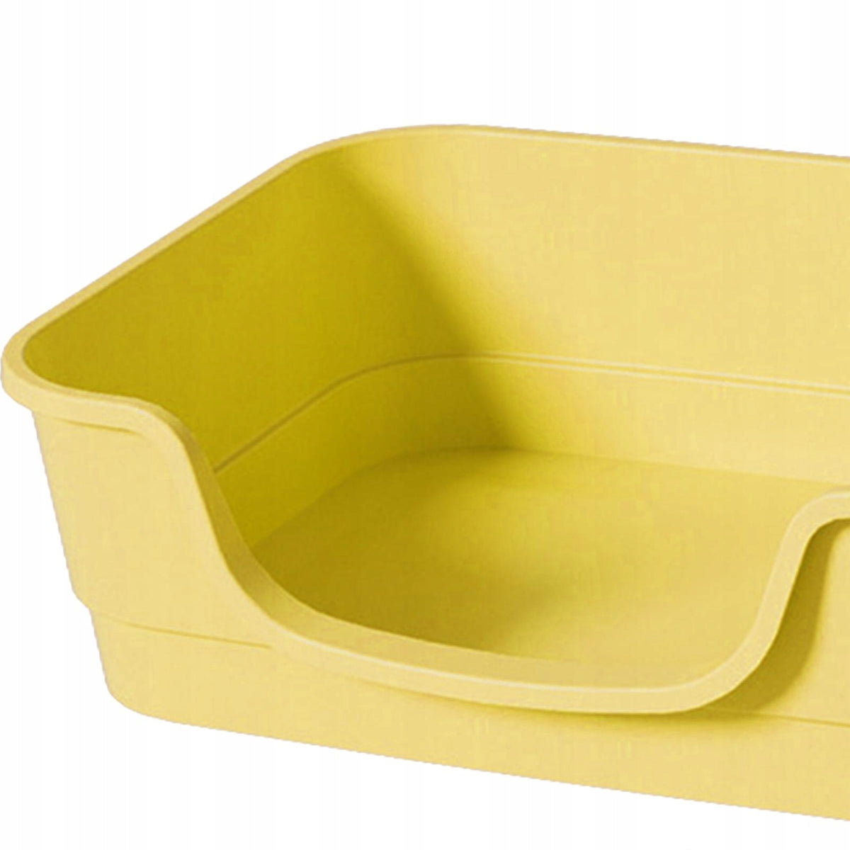Open Litter Boxes Easy Carry Cats Litter Pan for Indoor Cats All yellow Packaging status original