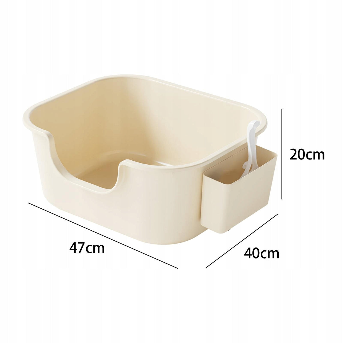 Open Litter Boxes Heighten Splashproof Semi Enclosed Cat Toilet for white Packaging status original