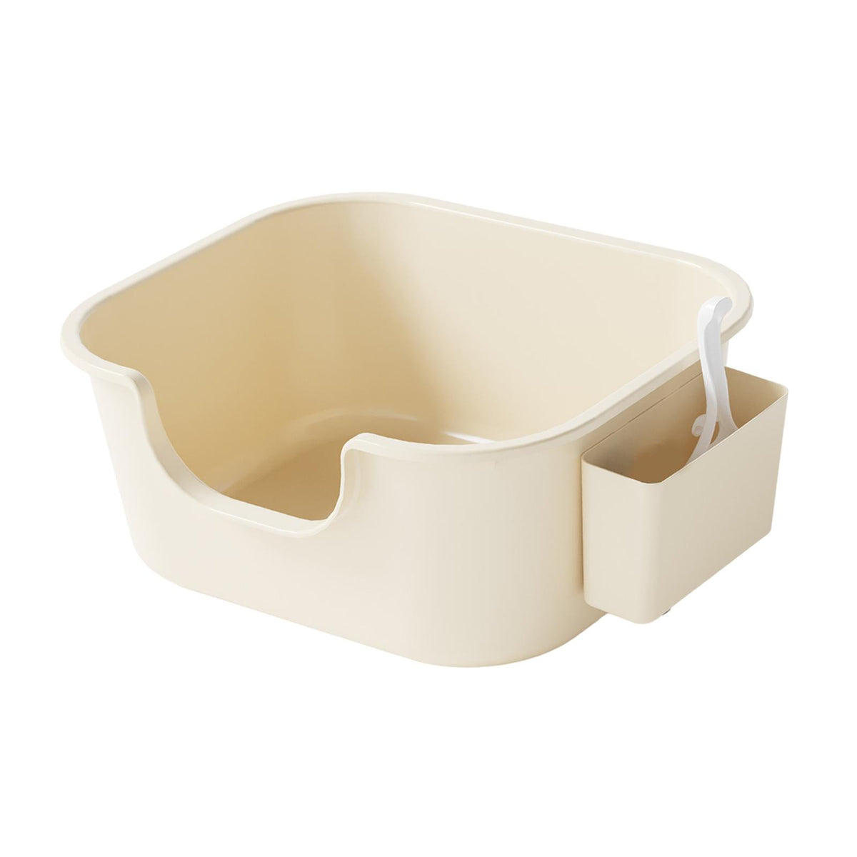 Open Litter Boxes Heighten Splashproof Semi Enclosed Cat Toilet for white