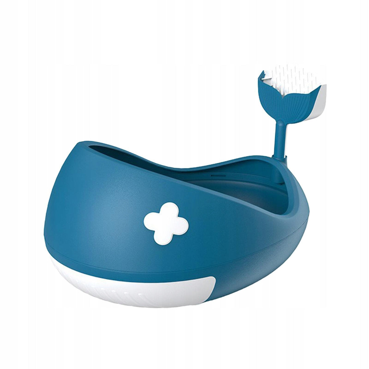 Open Litter Tray Cat Toilet Anti Splashing Sturdy Cat Sandbox Cat Blue Packaging status no packaging