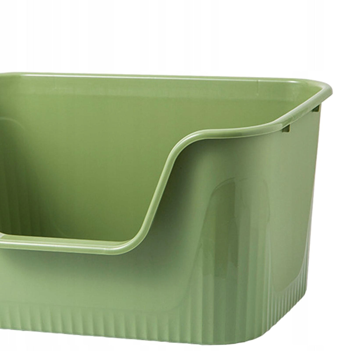 Open Pet Litter Box, Cat Litter Box, Bedpan, Anti splash Cat Litter Green Packaging status original