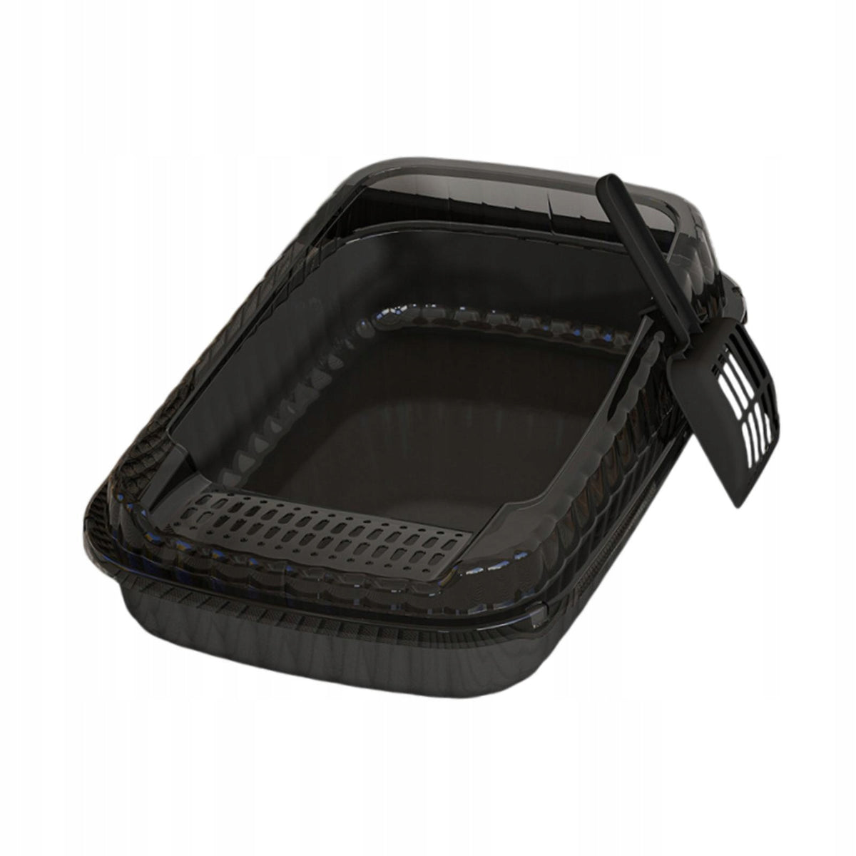Open Top Cat Litter Box Open Top Pet Litter Tray for Small Medium black Manufacturer code 04864081032
