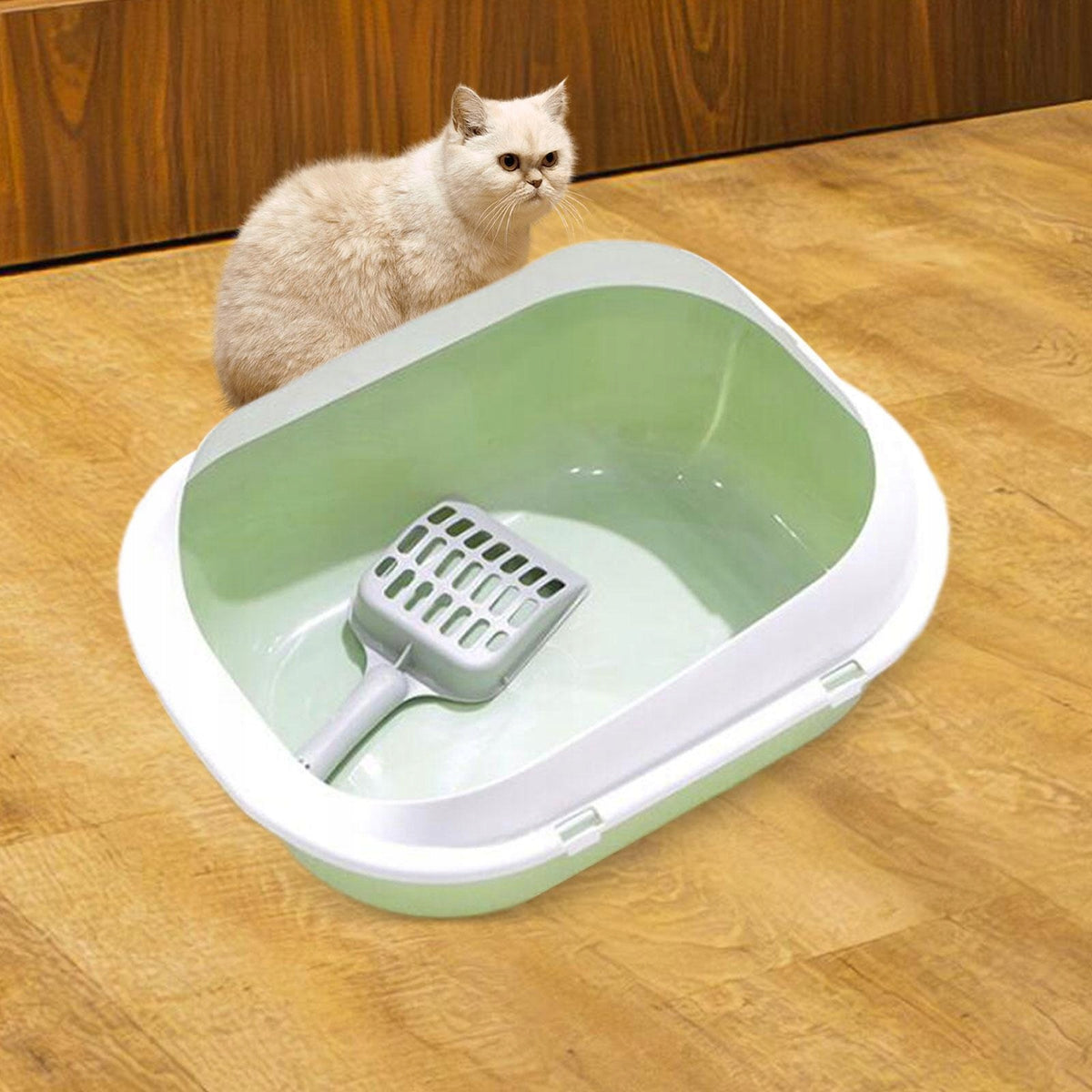 Open Top Cat Litter Box Portable for All Kinds of Cats Kitty Litter Pan