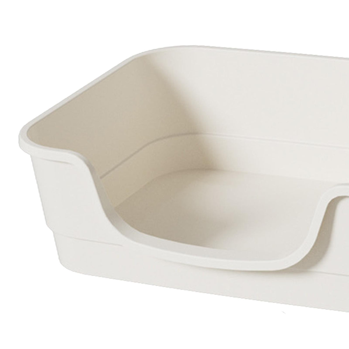 Open Top Cat Litter Boxes Sifting Litter Tray for Small Large Cats white Manufacturer code 07864076229
