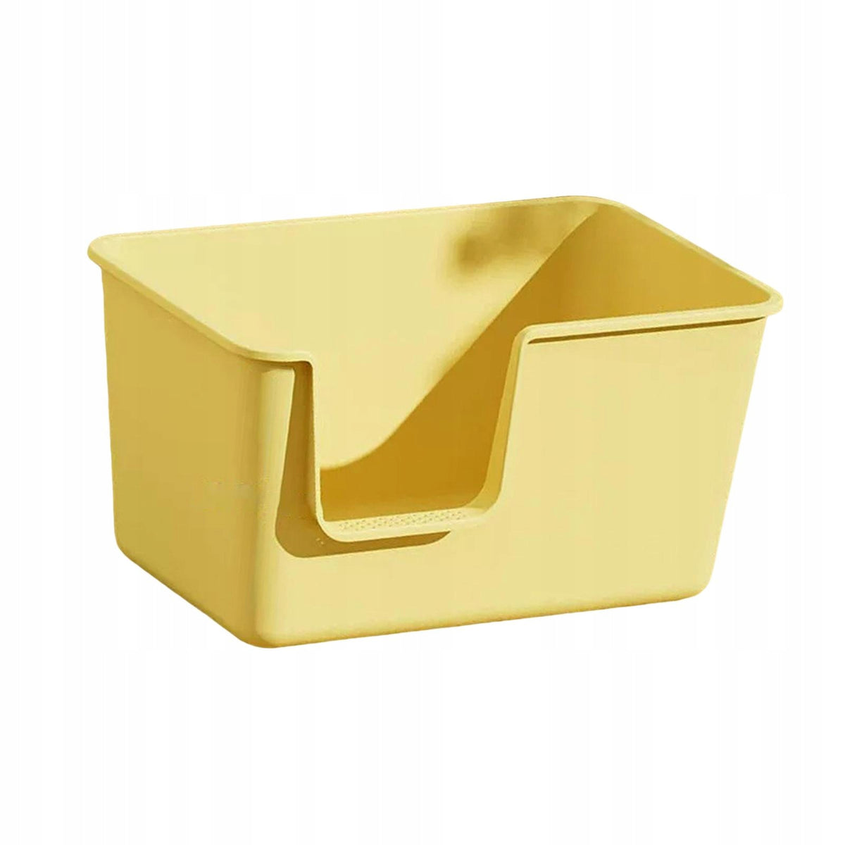 Open Top Cats Litter Box, Bedpan Potty Toilet Easy to Clean Deep Loo Yellow