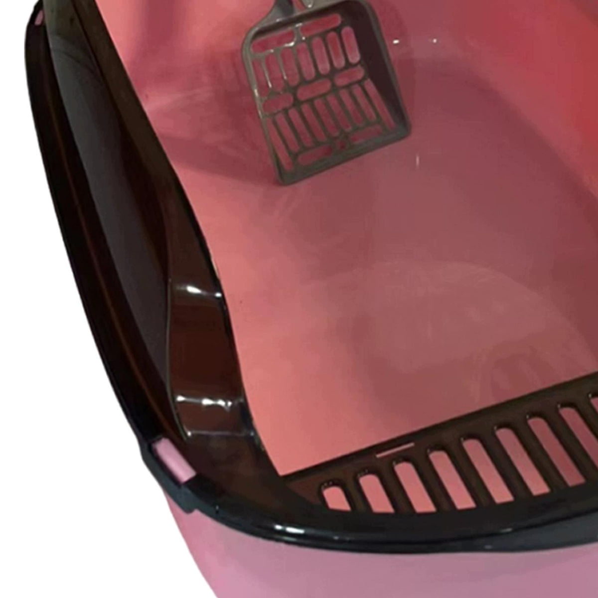 Open Top Litter Box Senior Cats with Shield and Spade Semi Enclosed Pink Manufacturer code 05572050056