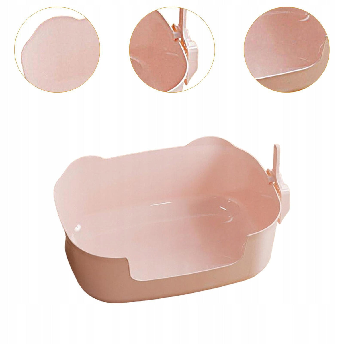 Open Top Pet Litter Box with Scooper Anti Splashing Portable High pink Manufacturer code 07864077413