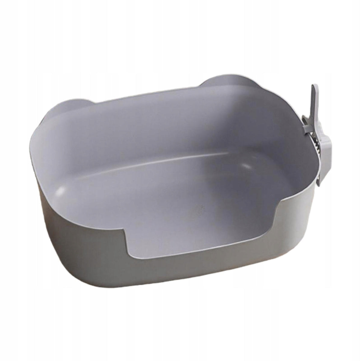 Open Top Pet Litter Box with Scooper Sifting Litter Basin with High grey