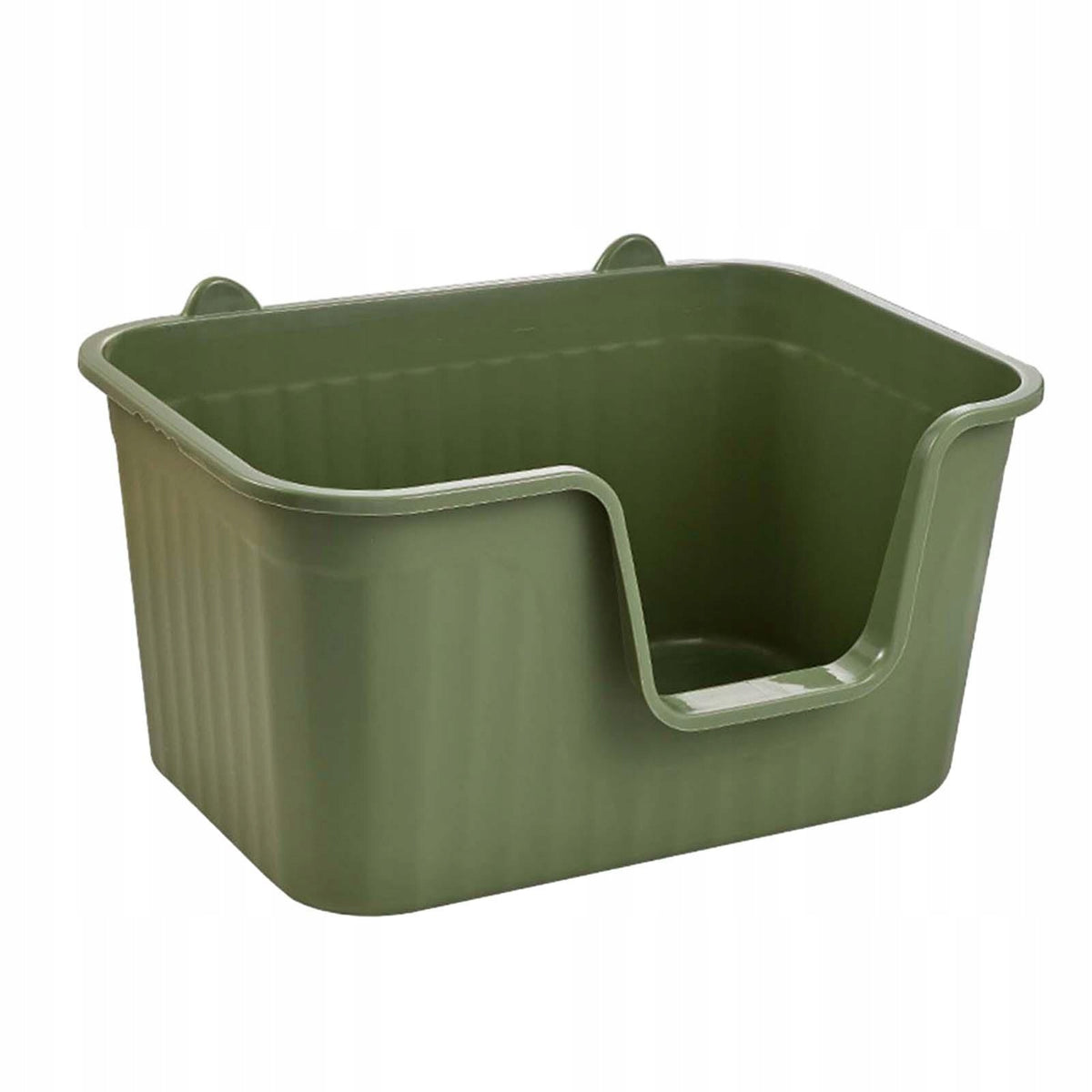 Open Top Pet Litter Tray Anti Splashing Sturdy Easy Clean for Green XL