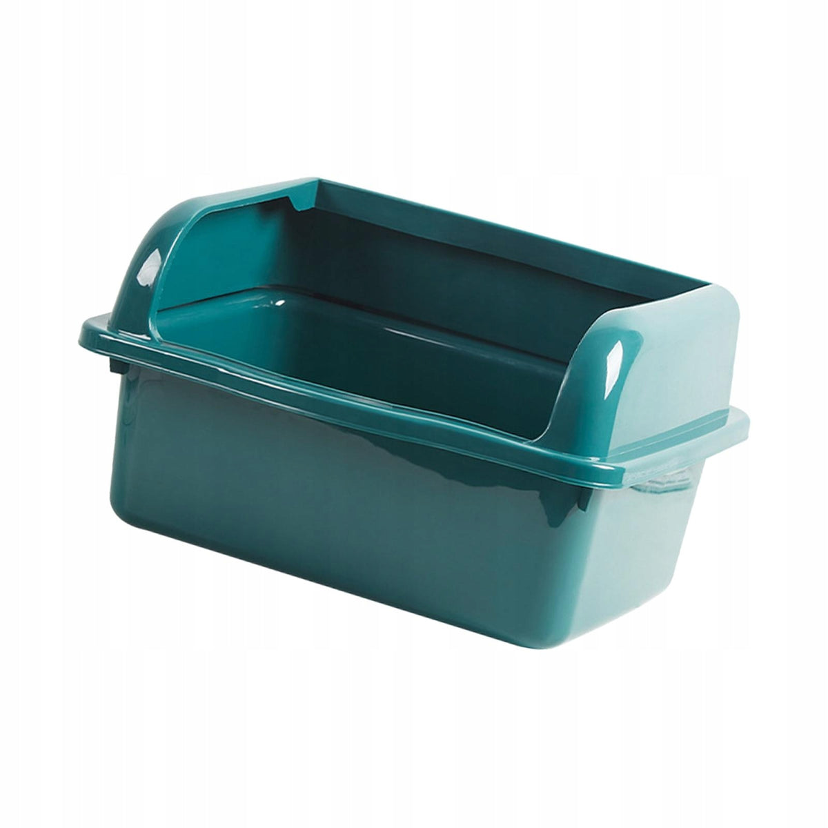Open Top Pet Litter Tray Cat Litter Box with High Sides Easy Large Green