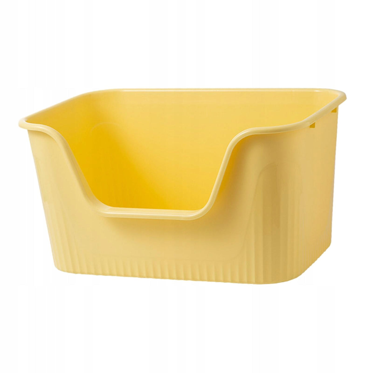 Open Top Pet Litter Tray Cat Litter Container Splashproof for Indoor Yellow Manufacturer code 02064063696