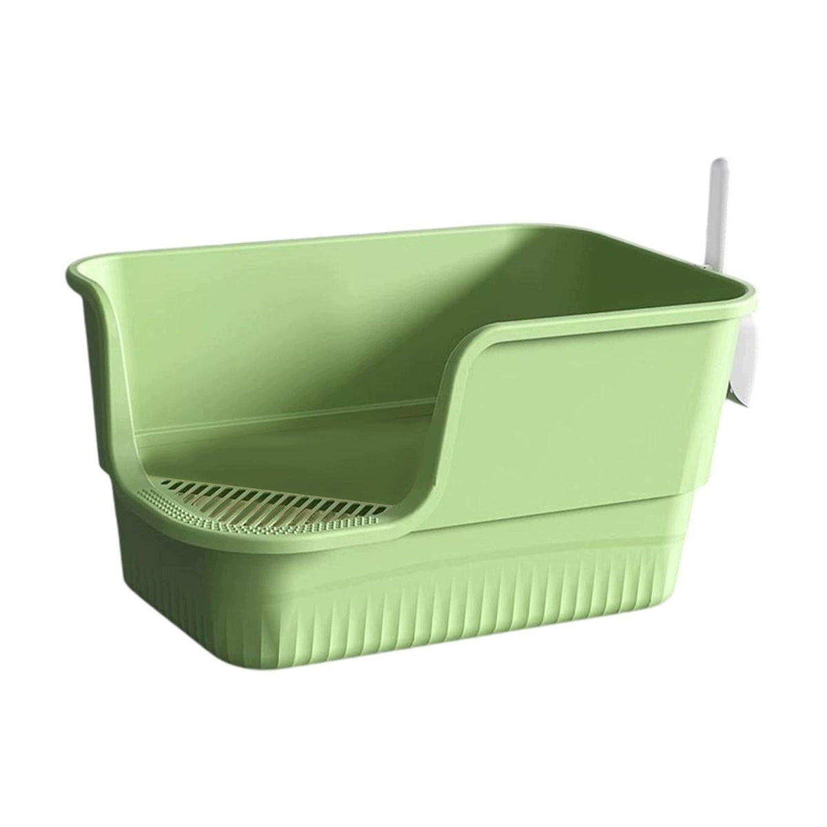 Open Top Pet Litter Tray Kitten Potty Toilet Cat Sand Box Kitten Green 36