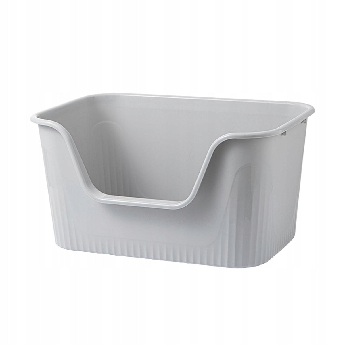 Open Top Pet Litter Tray Kitten Toilet Large Bedpan Deep Loo Gray Packaging status original