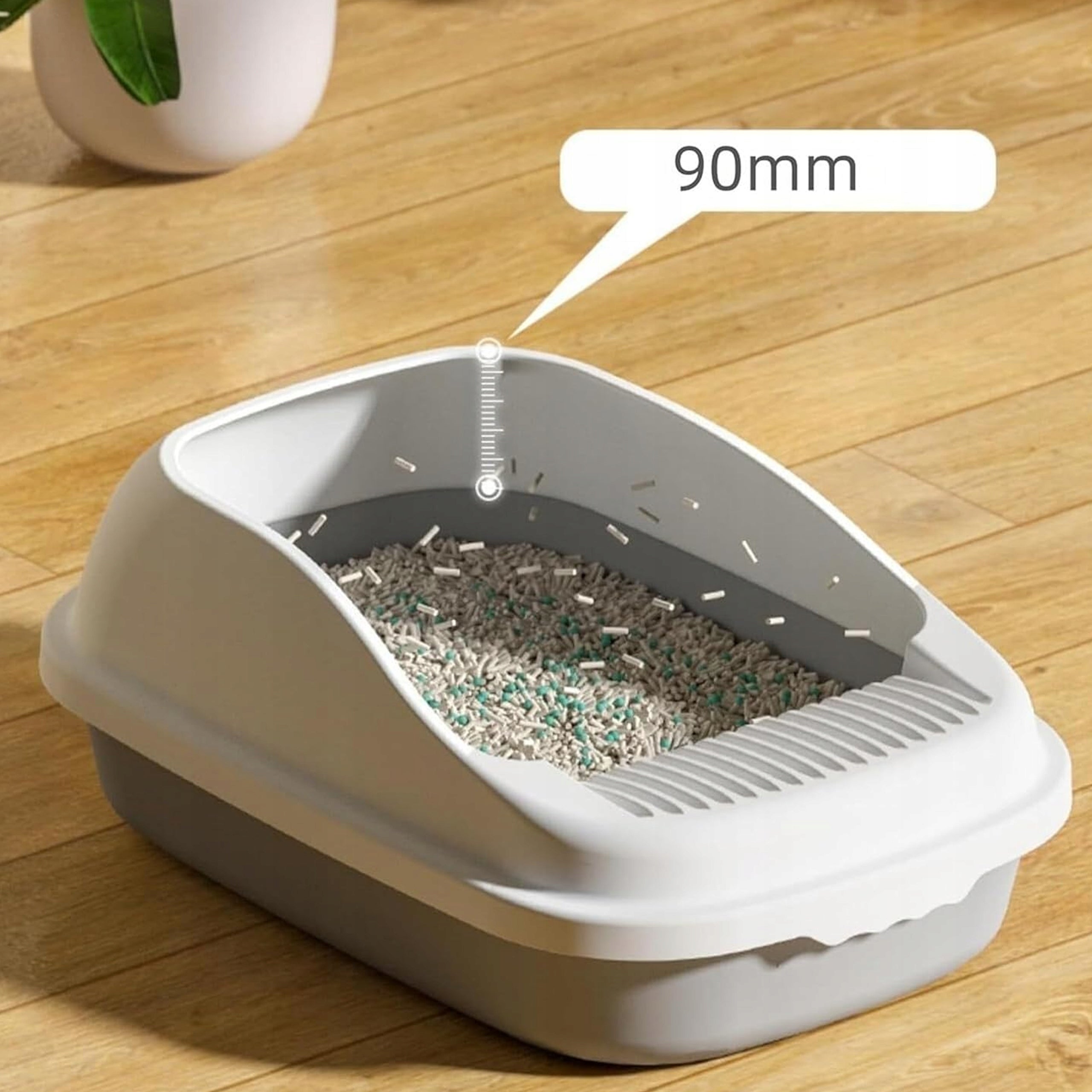 Open cat litter box with spatula 47x32x18 cm WERDANO PETS Brand no brand
