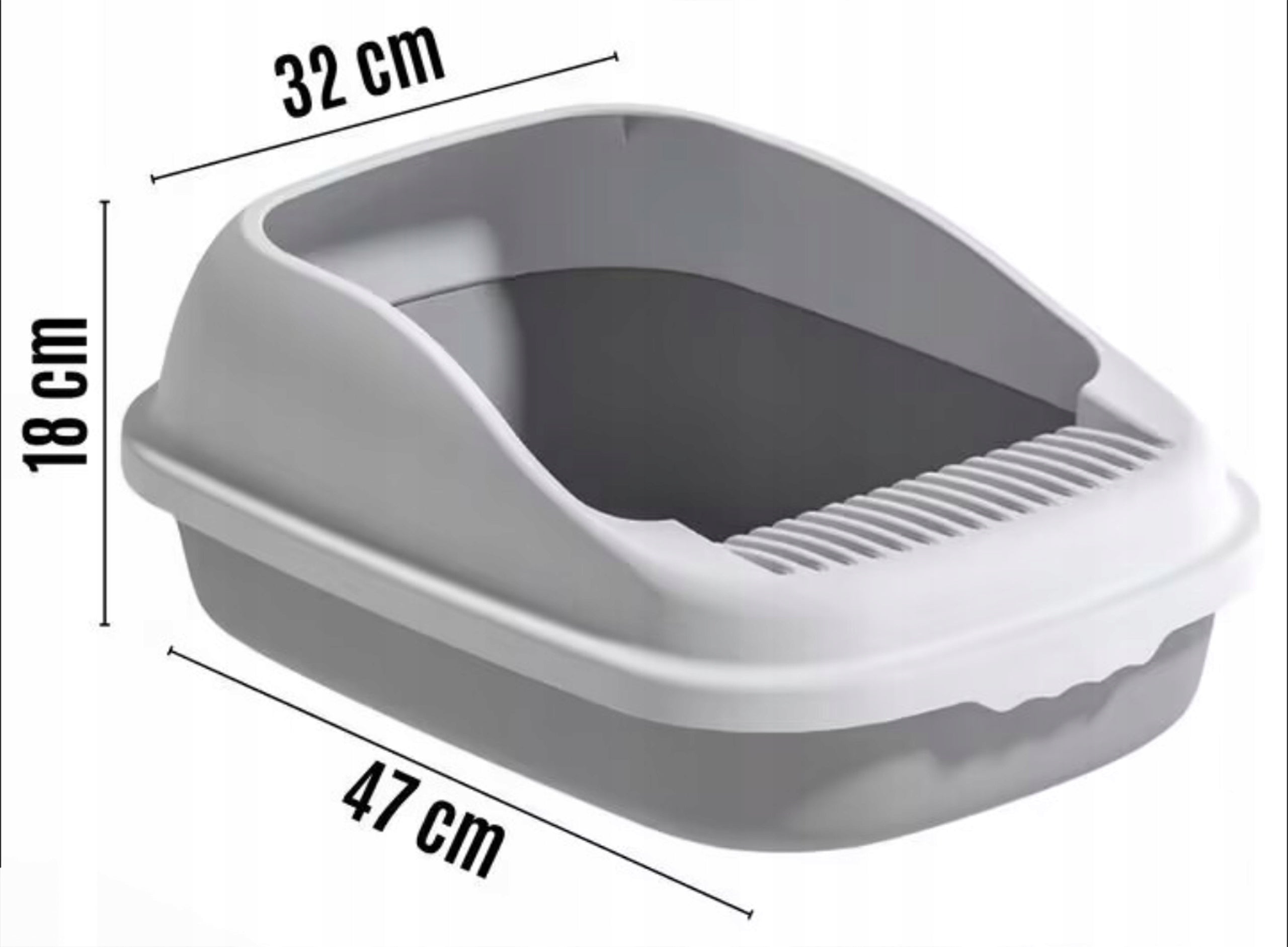 Open cat litter box with spatula 47x32x18 cm WERDANO PETS EAN (GTIN) 5903728135908