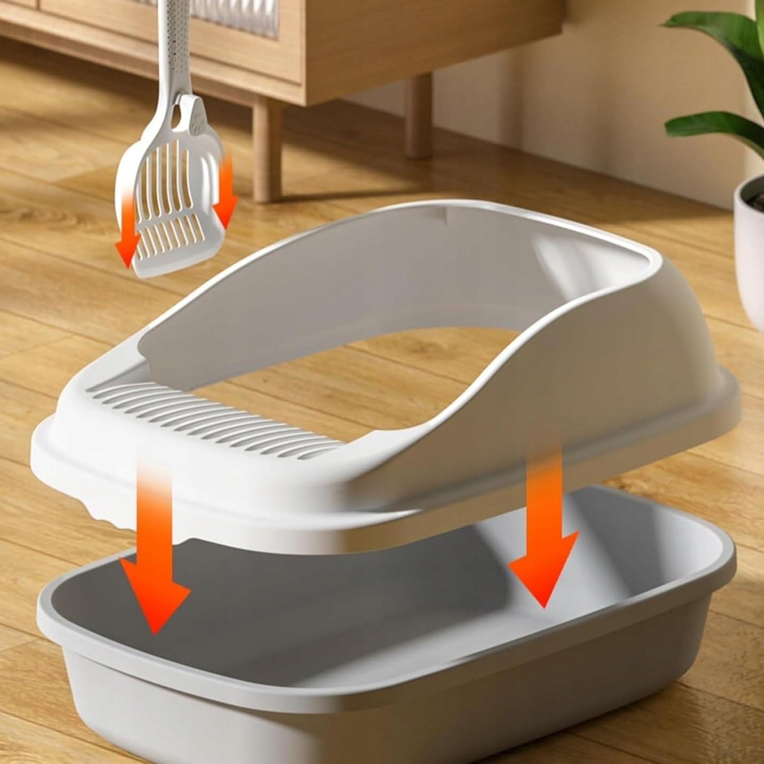 Open cat litter box with spatula 47x32x18 cm WERDANO PETS Manufacturer code 5903728135908