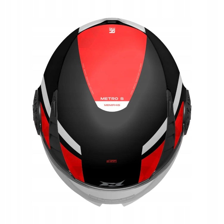Open helmet AXXIS METRO S MEMPHIS B5 black matt/red XL Manufacturer's catalog number 02-4333C59B5207