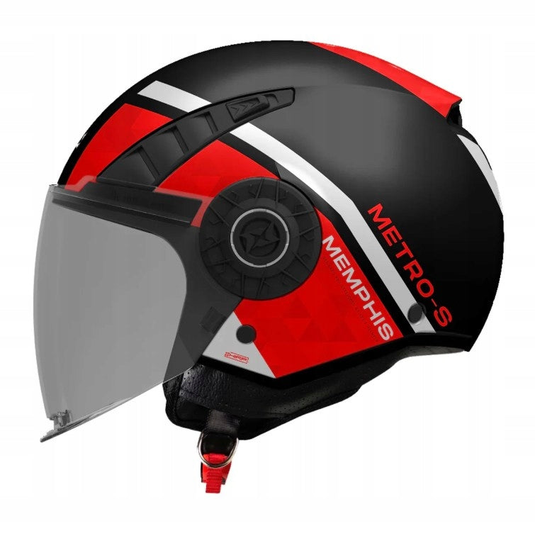 Open helmet AXXIS METRO S MEMPHIS B5 black matt/red XL