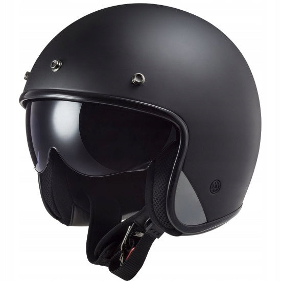 Open helmet LS2 OF601 BOB II Solid Matt Black ECE 22.06 homologation Size XL