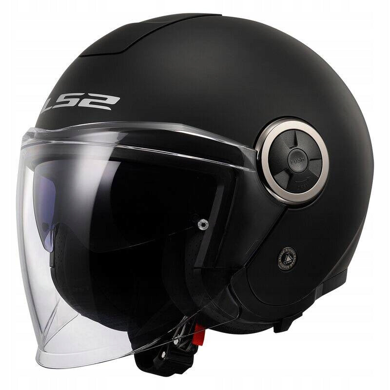Open helmet LS2 OF620 Classy Matt Black ECE 22.06 homologation