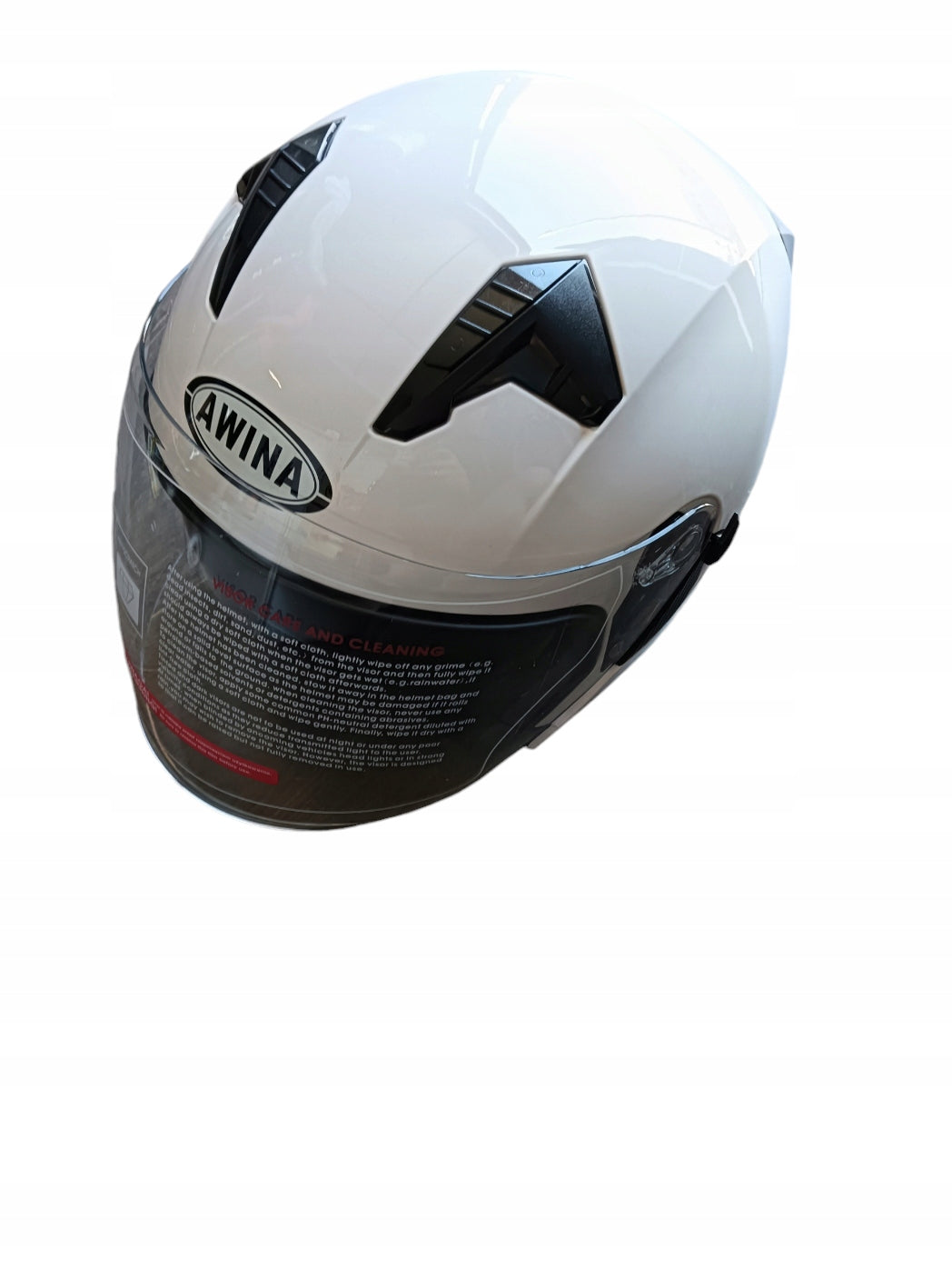 Open helmet with blend awina white S
