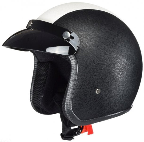 Open helmet with visor bobber chopper BLACK S