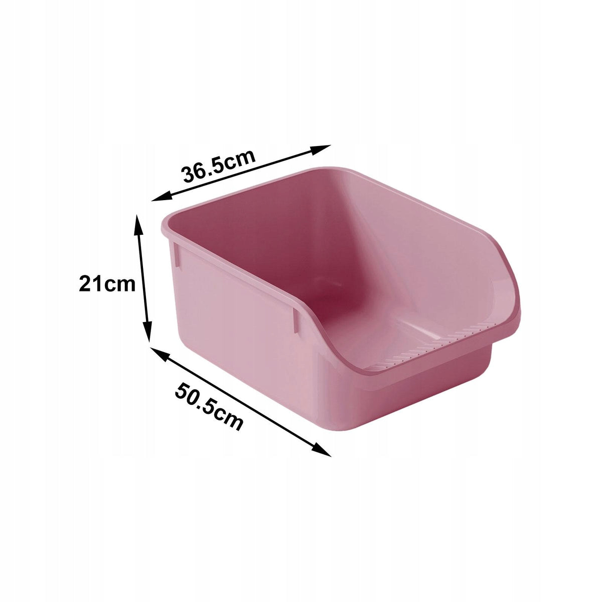 Open lidded Cat Litter Box, Semi enclosed Cat Litter Box, Lightweight pink Manufacturer code 02564067038