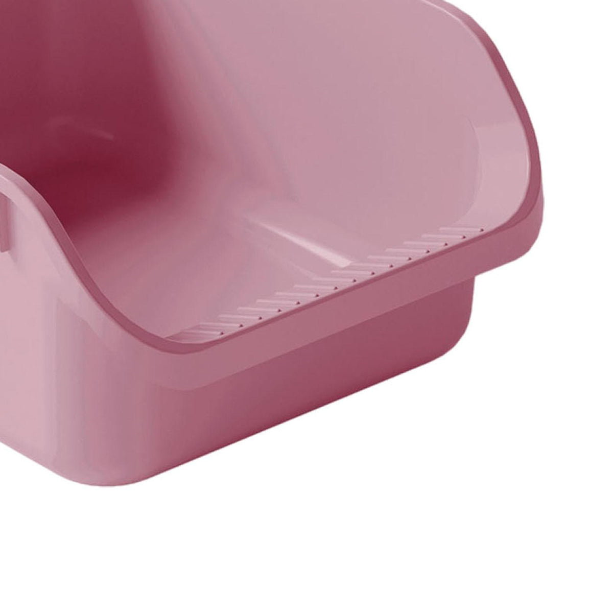 Open lidded Cat Litter Box, Semi enclosed Cat Litter Box, Lightweight pink Packaging status original