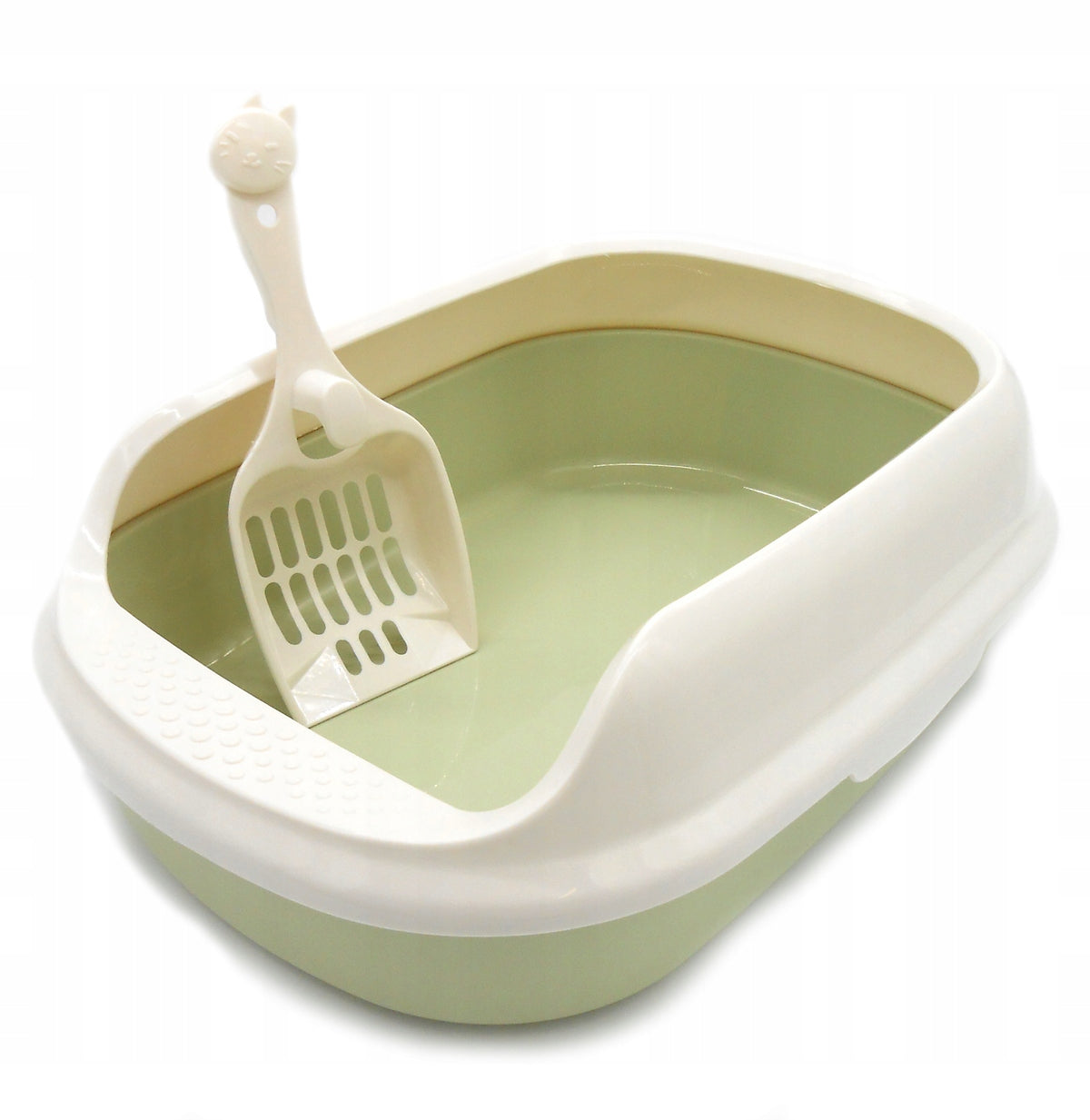 Open litter box cat toilet with litter spatula pellet 40cmx30cm Roz.S