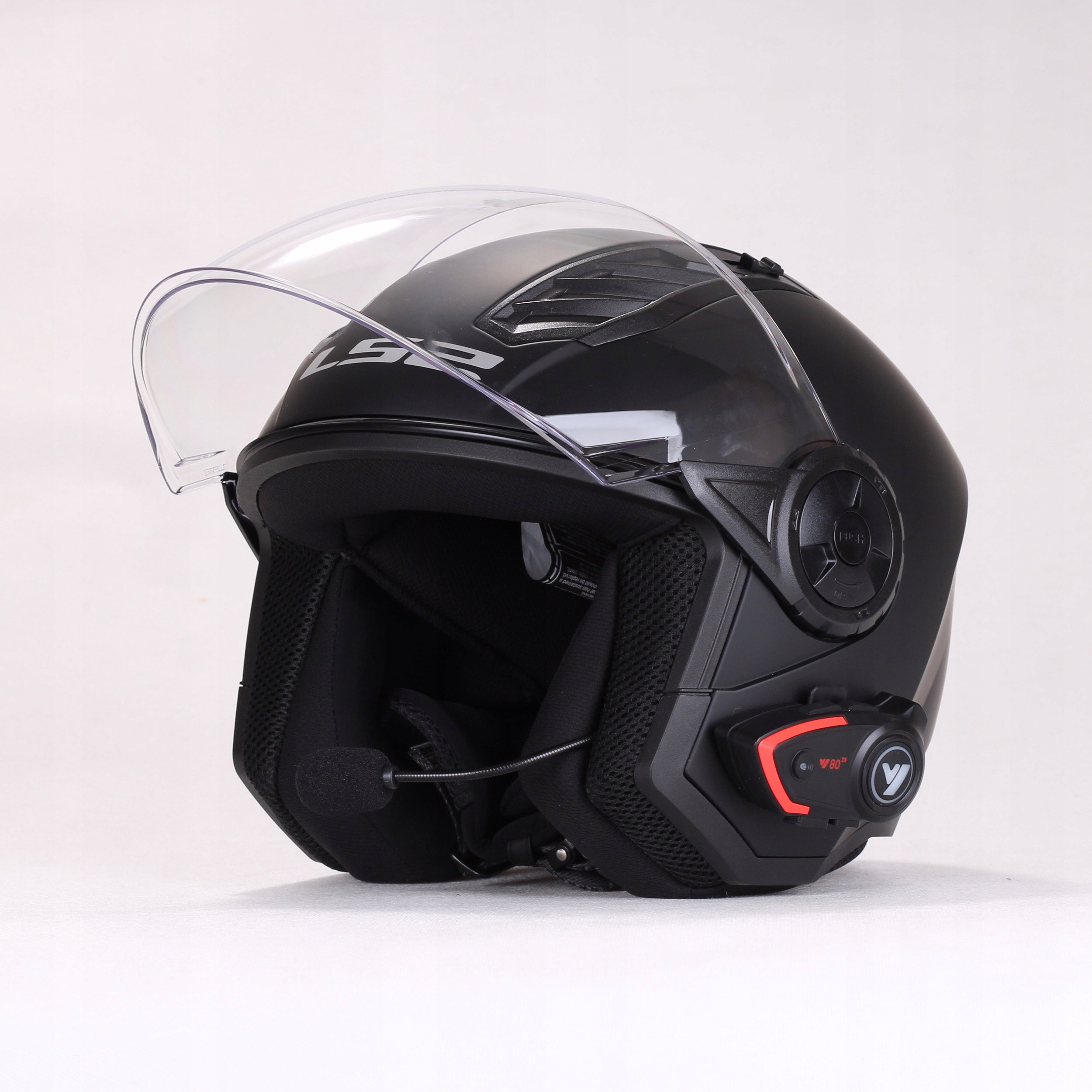 Open motorcycle helmet LS2 OF616 Airflow black mat + BLUETOOTH INTERCOM Manufacturer LS2