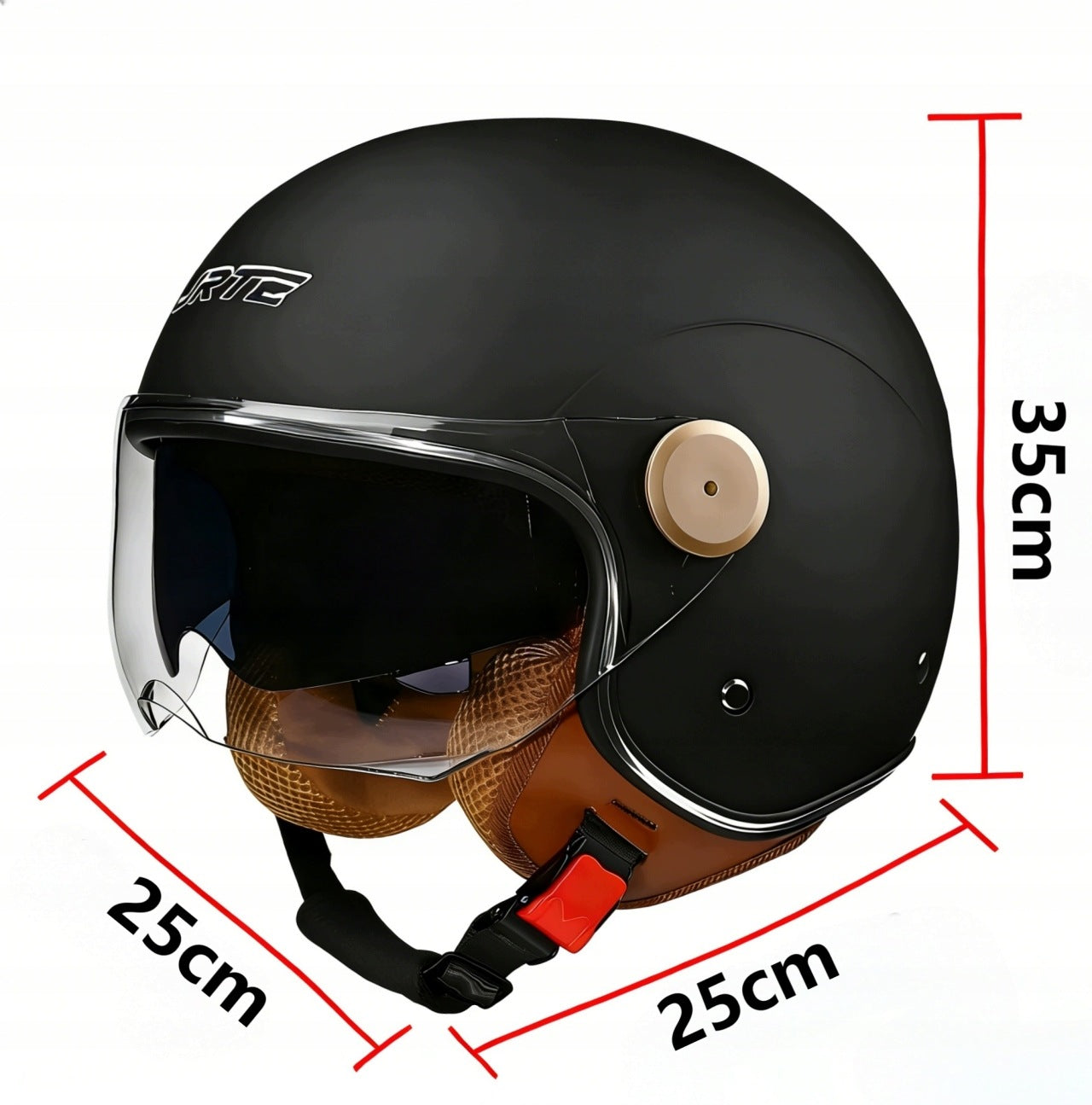 Open retro helmet for motorcycles black universal Packaging status original