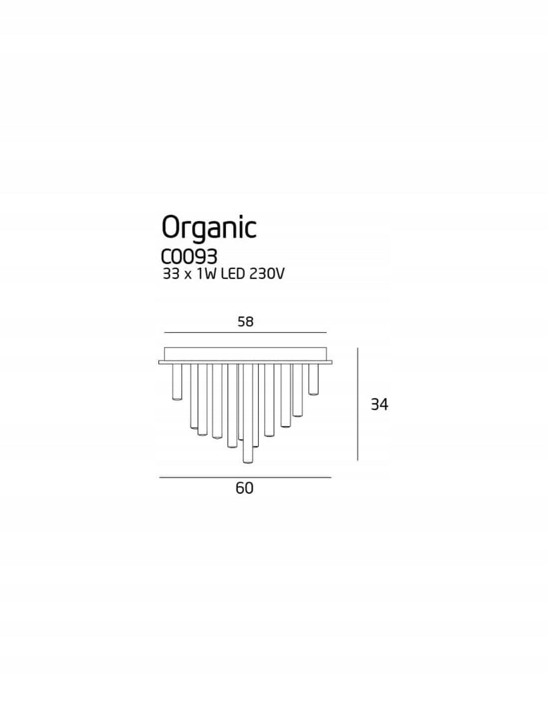 ORGANIC PL C0093D, lubinis šviestuvas