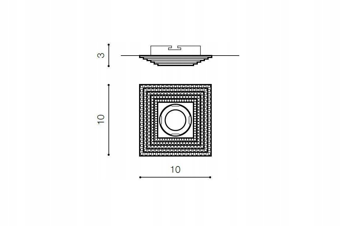 Azzardo Einbauleuchte AZ1612 Piramide XL 