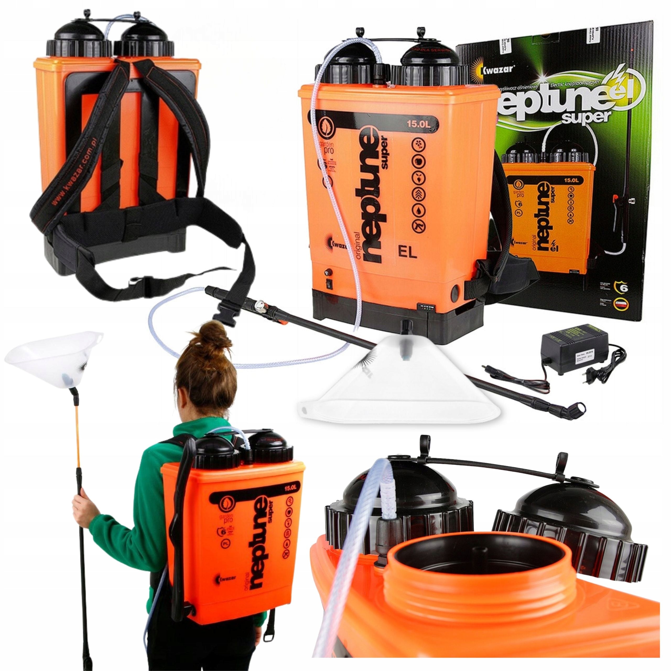 Sprühgerät mit Kwazar-Herbizidkappe Neptune Super, 15 l 
