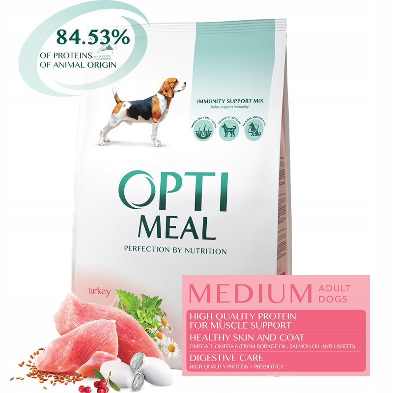 Opti Meal Adult Medium Breed Turkey 12kg Manufacturer code 4820083905506
