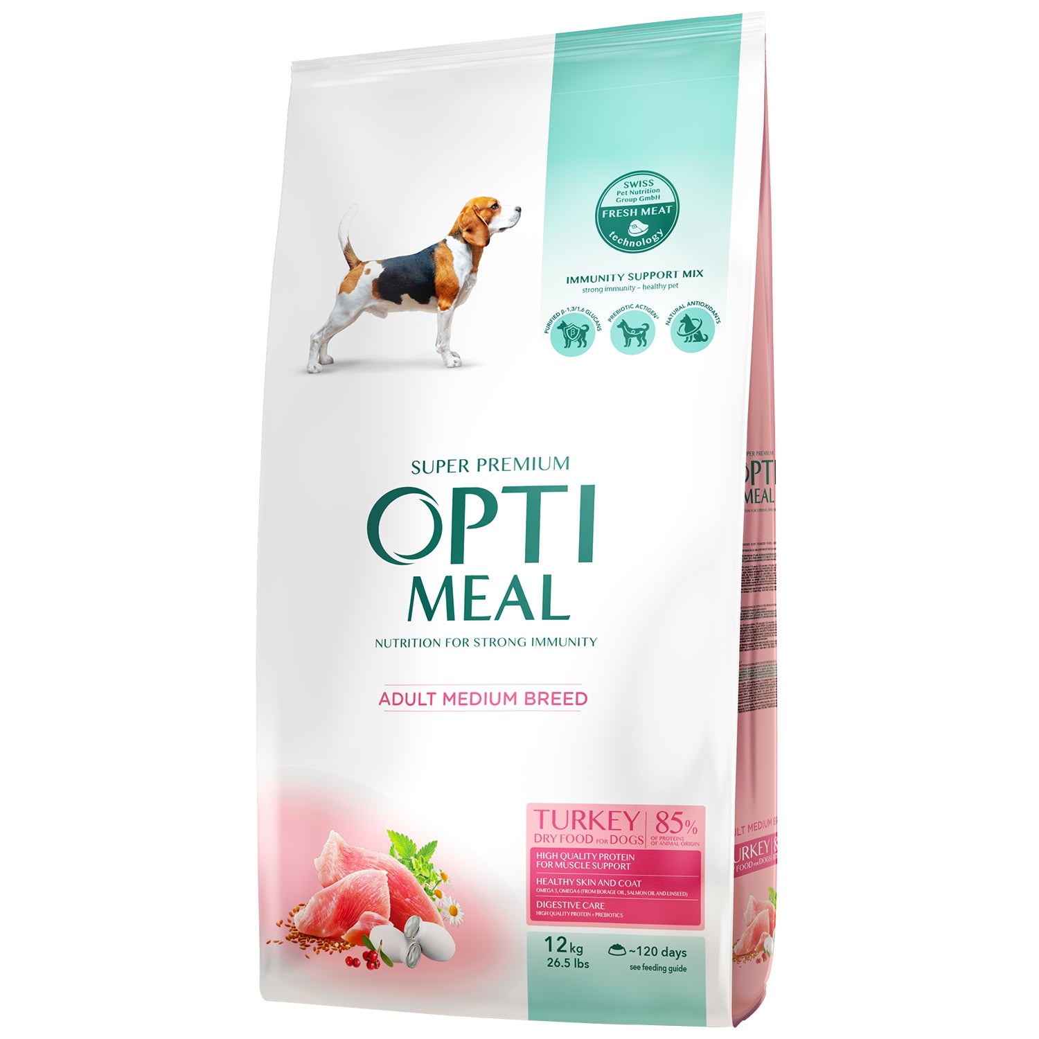 Opti Meal Adult Medium Breed Turkey 12kg