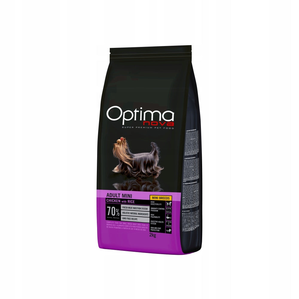 Optimanova Food for Adult Small Breed Dogs Chicken with Rice 2 kg