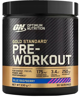 Optimum Gold Standard Pre Workout 330g MEGA PUMP Pre-workout Raspberry