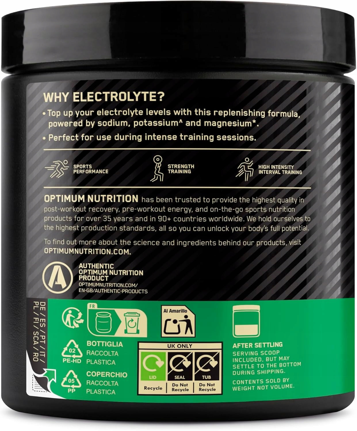 Optimum Nutrition Electrolytes Powder 264g - Forest Fruit - 33 servings Brand Optimum Nutrition