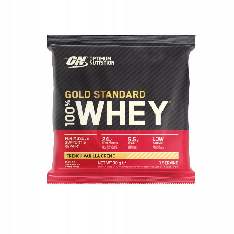 Optimum Nutrition - Sample 100% Whey Gold Standard 30 g delicious strawberries Expiration date not specified