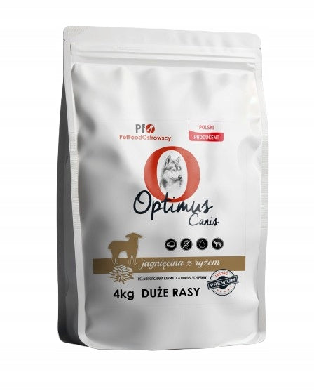Optimus Canis Premium Adult Dogs Large Breed Lamb with RICE 4kg