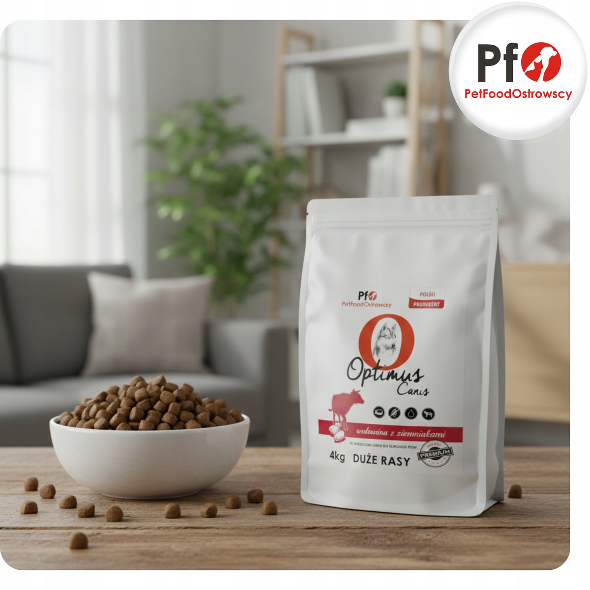 Optimus Canis Premium Adult Dogs Large Breeds Beef Potatoes 4 kg Packaging status original
