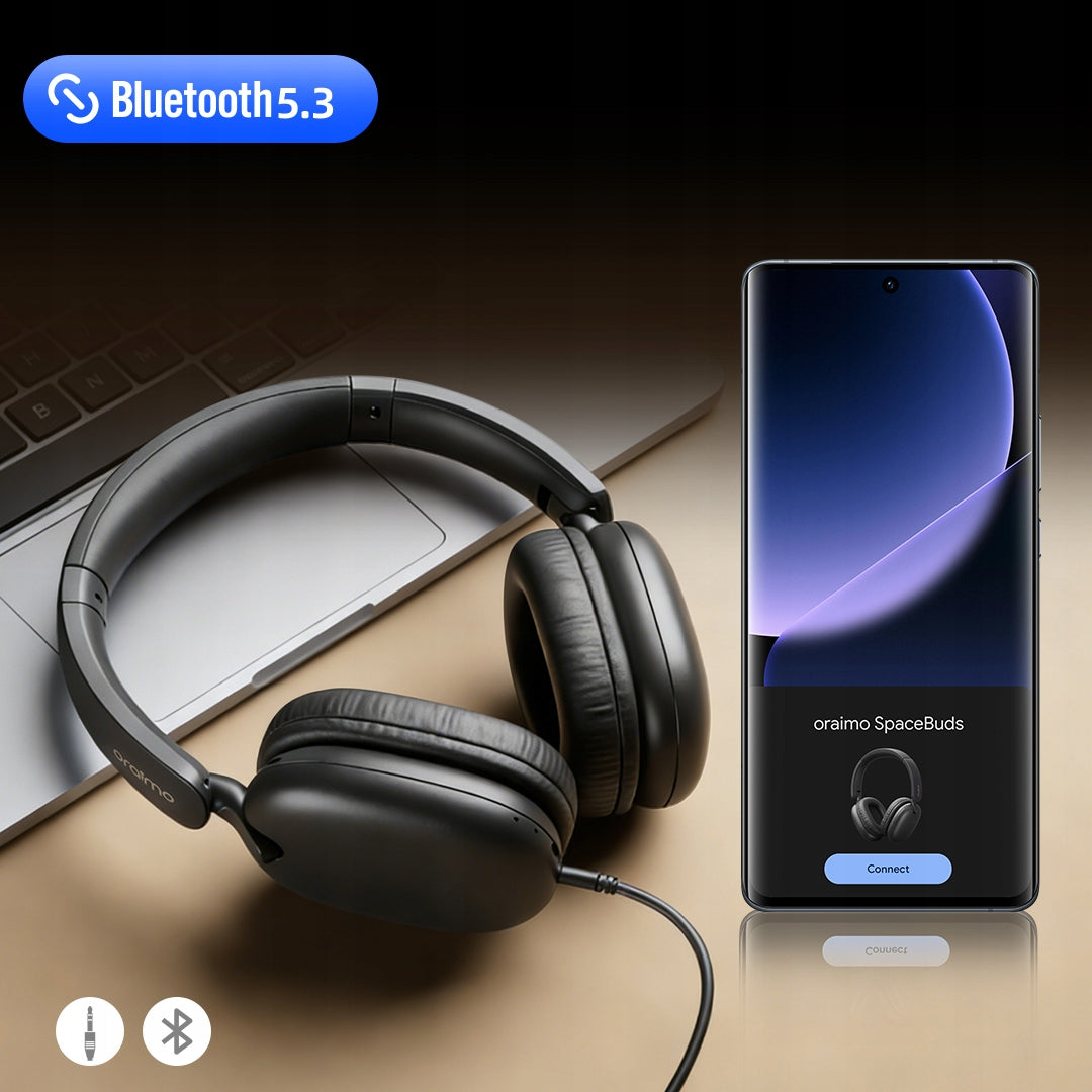 Oraimo Wireless Bluetooth On-Ear Headphones BoomPop Lite White Manufacturer code 10316408