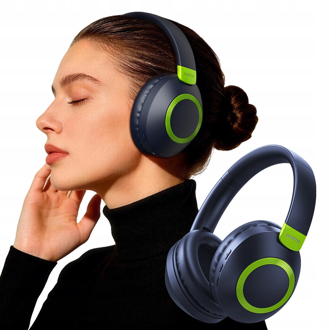 Oraimo Wireless On-Ear Bluetooth Headphones BoompPop 2S ENC Blue