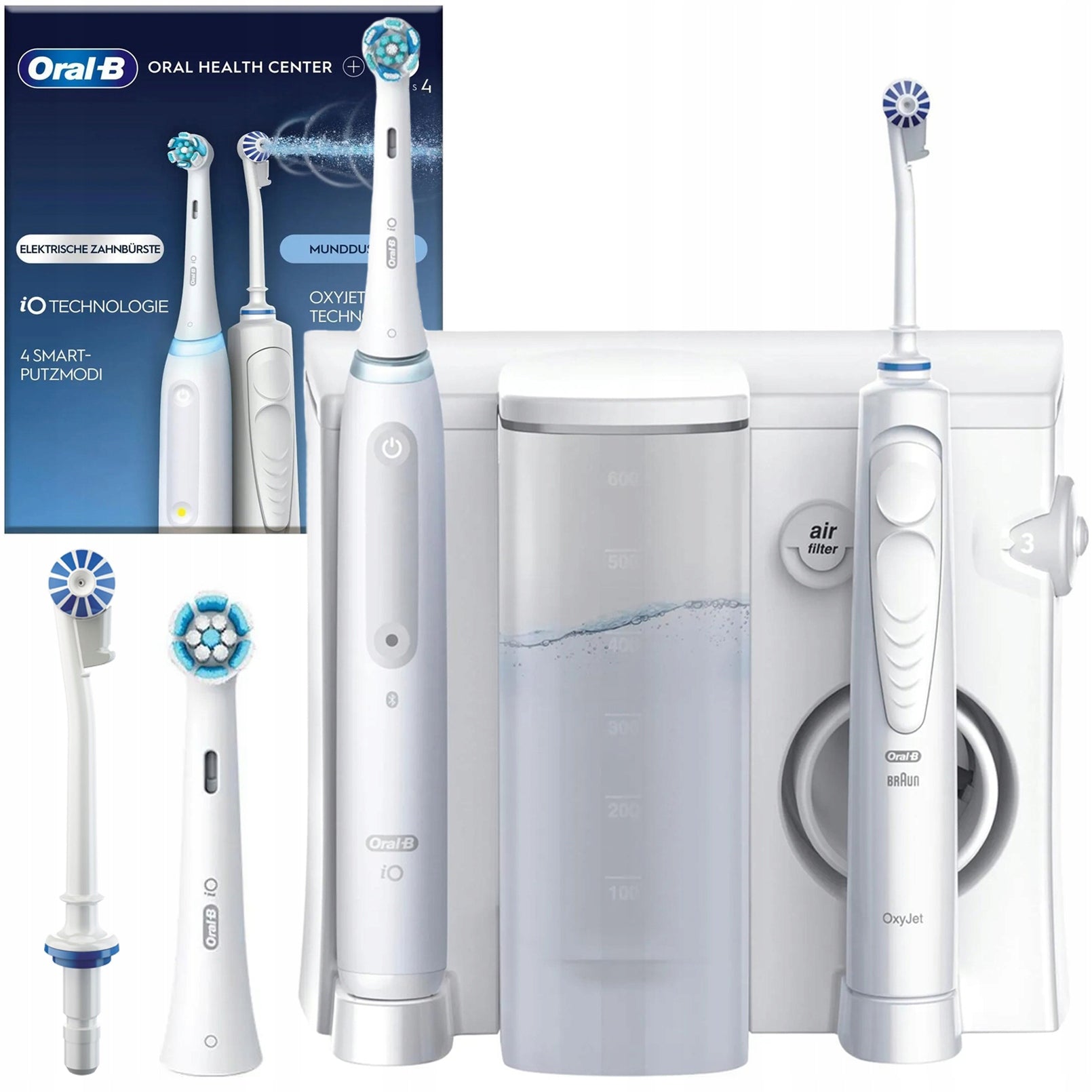 Oral-B Health Center Kit: OxyJet MD20 + iO4 toothbrush
